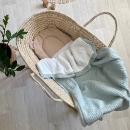 Paturica bebe Confort din bumbac si tesatura minky verde menta (4)